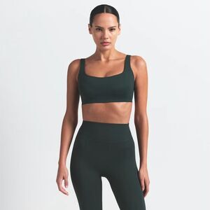Nike Skims Matte Scoop Neck Sports Bra Dark Teal Size XS